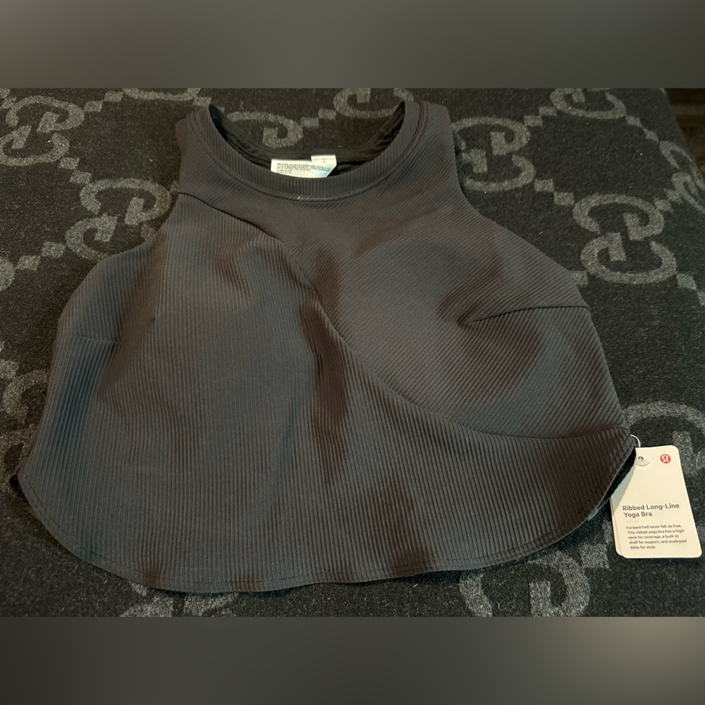 Brand New With Tag Lululemon Ribbed Long Line Yoga Bra Size 12